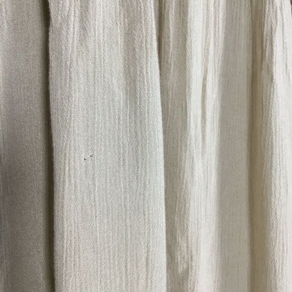 Cream tiered maxi skirt elasticated 27” waist summer spring beach floaty sz M - Picture 5 of 7